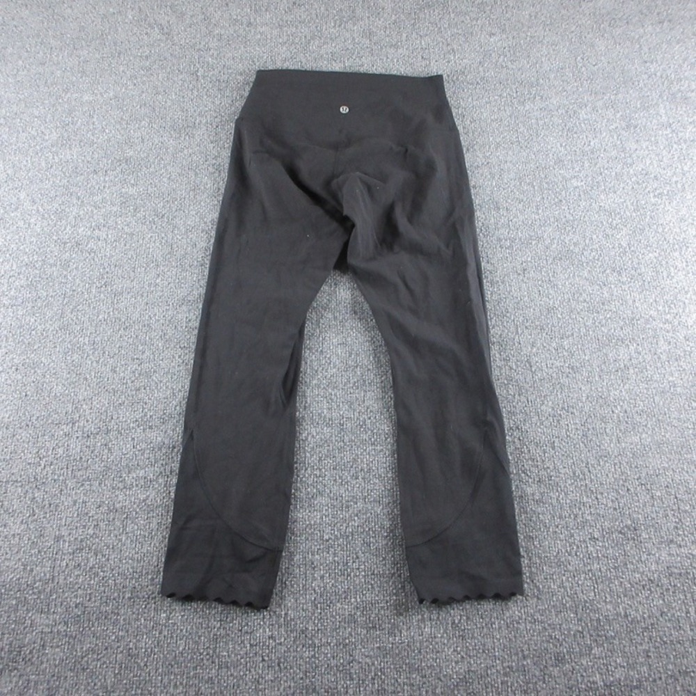 Lululemon Leggings Womens 6 Black High Rise Ankle Running Yoga Athleisure - Picture 3 of 7